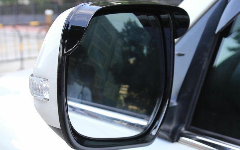 for Lexus GX460 2010-2022 Glossy Black Rear View Mirror Rain Eyebrow Trim 2pcs