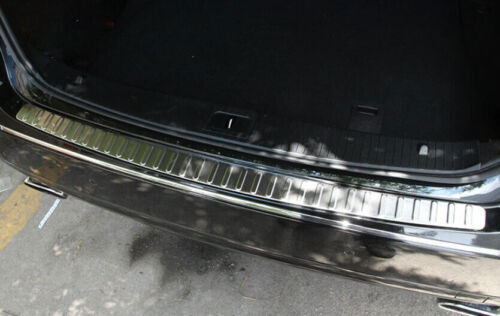 Silver Outer Rear Bumper Protector for Benz E-Class 2010-2015 Steel Guard Trim n