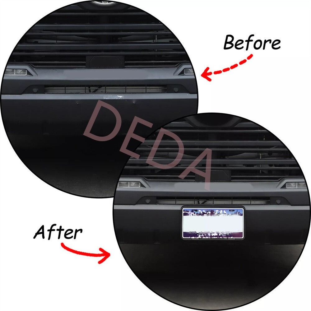 ABS Front License Plate Frame Mount Bracket Holder Cover For Toyot@ Tundr@ 2022+
