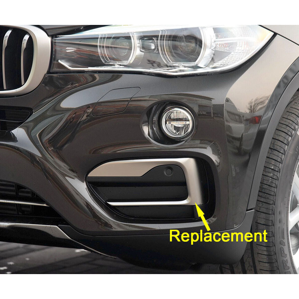 Left front bumper side grille trim molding suitable for 15-19 for BMW X6 F16 XTRAVAGANCE