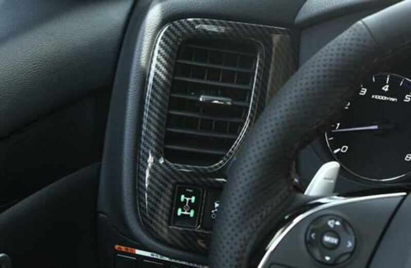 for Mitsubishi Outlander 13-21 Carbon Fiber Middle Console Navigation Panel Trim