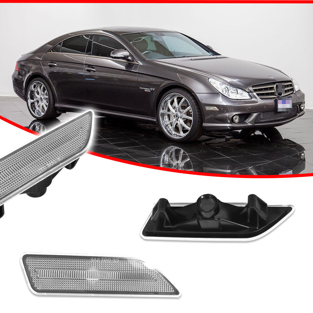 Suitable for 06-2011 W219 CLS500 CLS550 transparent front marker light lenses- v