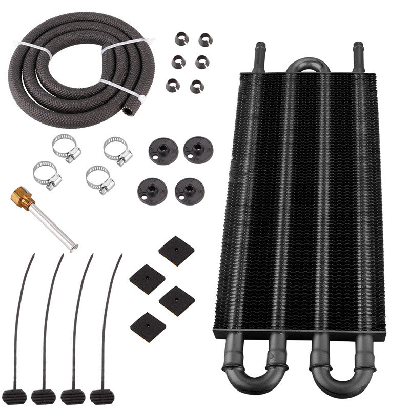 4-line heavy-duty transmission oil cooler, fast-cooling automatic converter, US stock - n