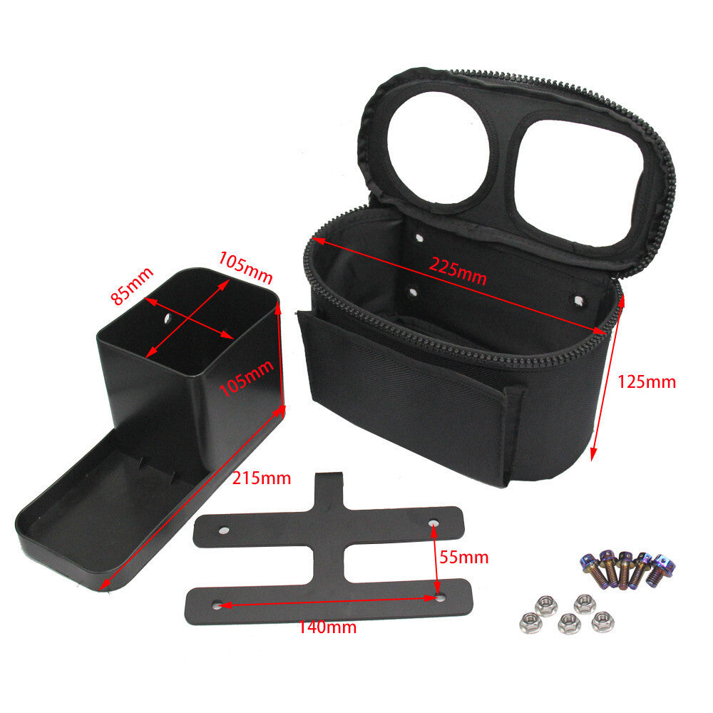 Motorcycle Handlebar Crossbar Storage Bag Scooter Front Cup Holder Accessories Q