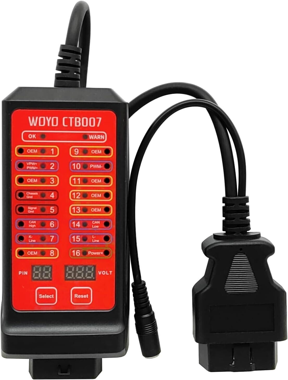 CTB007 CAN Test Box/Pin Settings Diagnostic Tool Voltage OBD II Detector