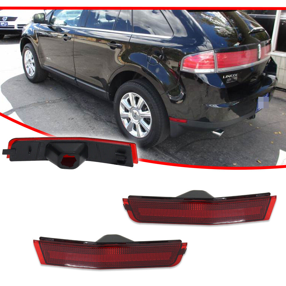 Fits 2007 - 2010 for Lincoln MKX Rear Bumper Side Marker Light Reflector Amber Lens - v