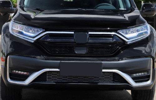 4x for Honda CR-V CRV 2020-2022 ABS Chrome Front Bumper Grille Lower Frame Trim