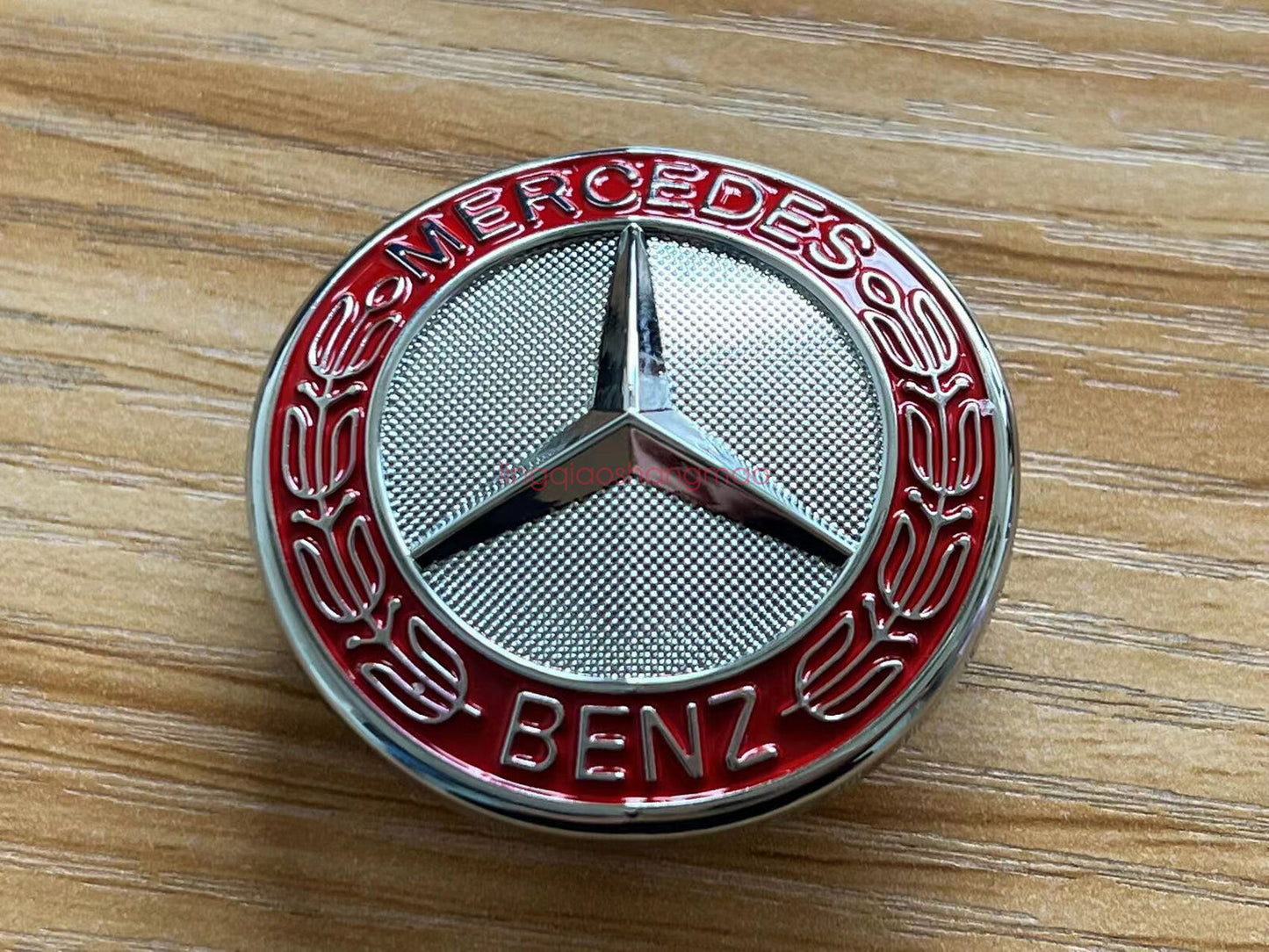 Chrome Red for MERCEDES W211 W221 Front Grille Badge Embroidery E320 E350 S550