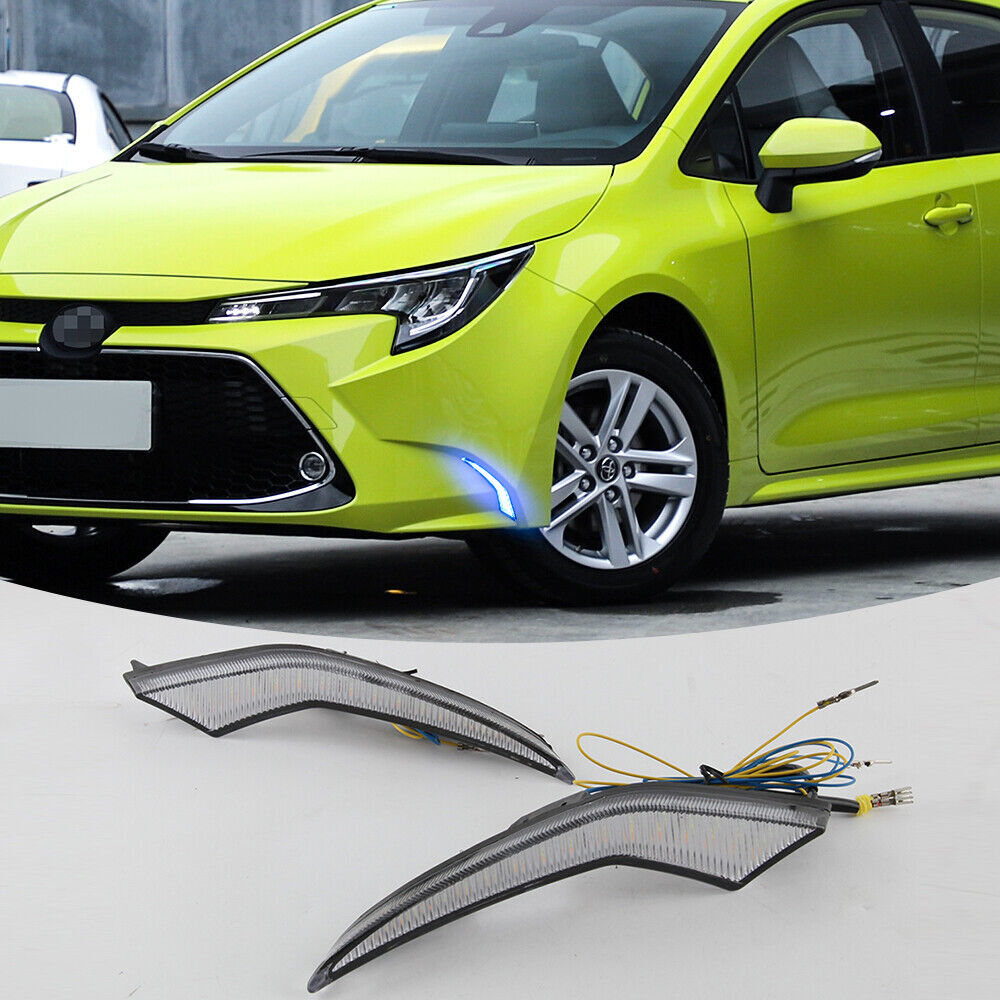 DRL Led Daytime Running Light Fog Lamp w/Turn Signal for Toyota for Corolla Levin 19