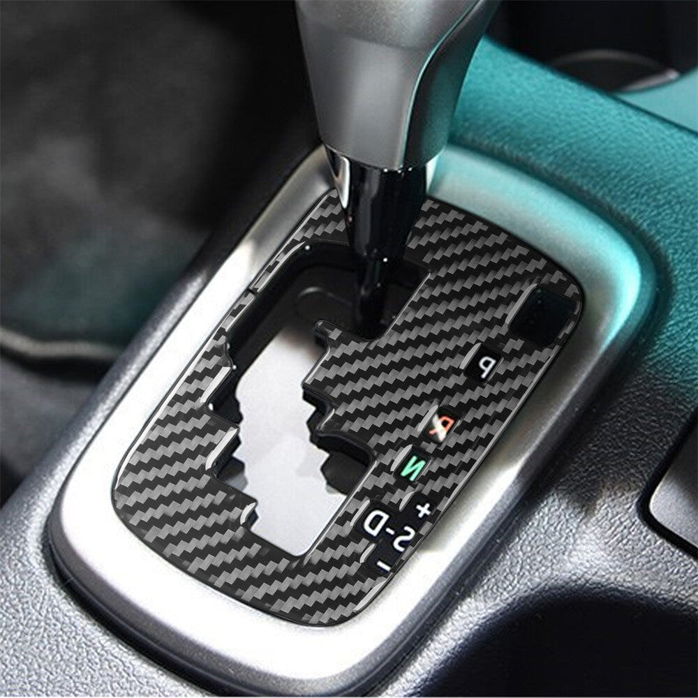 Fit For T@yota Hilux Revo 2015-21 RHD Carbon Fiber Gear Shift Box Indicator Trim