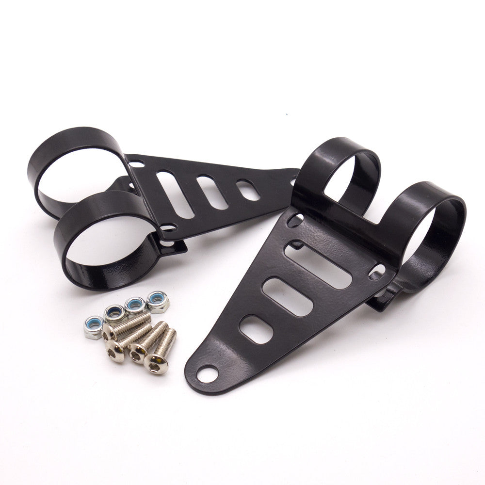 41mm-43mm Motorcycle Black Metal Headlight Fork Mount Bracket Clamp Custom Bike Q