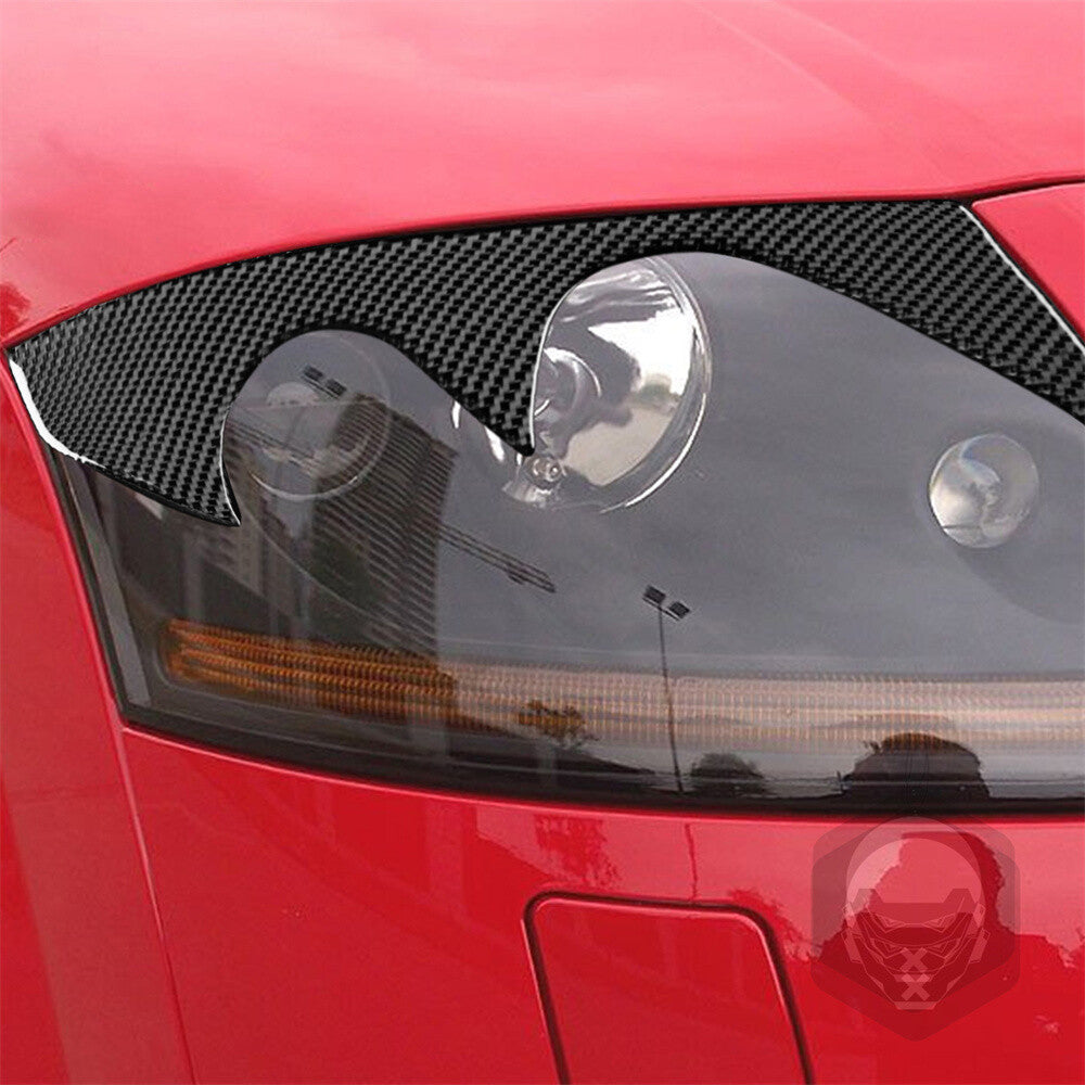 Carbon Fiber Front Headlight Eyelids Eyebrow Cover Fit for Audi TT MK1 1998-2006