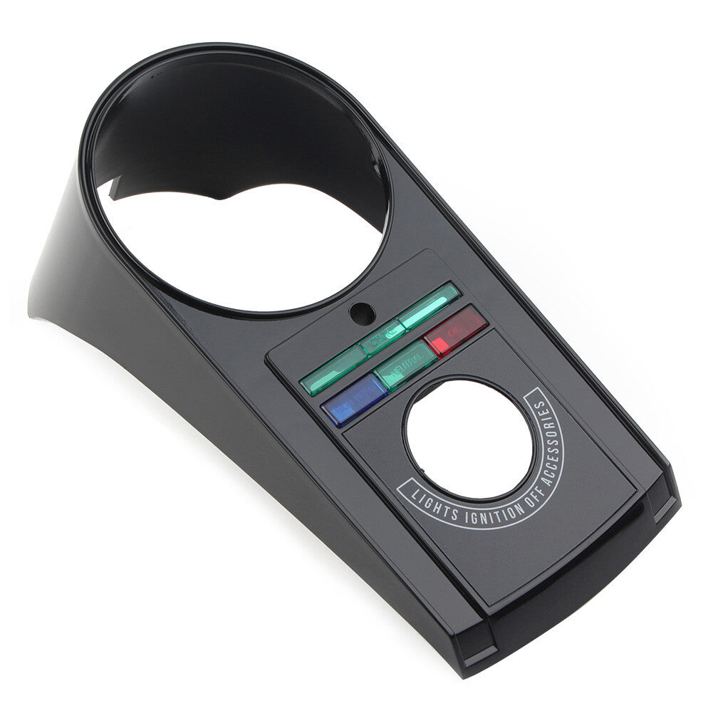 Speedometer Speedo Dash Panel Cover Housing Kit Plastic for Harley Softail Black