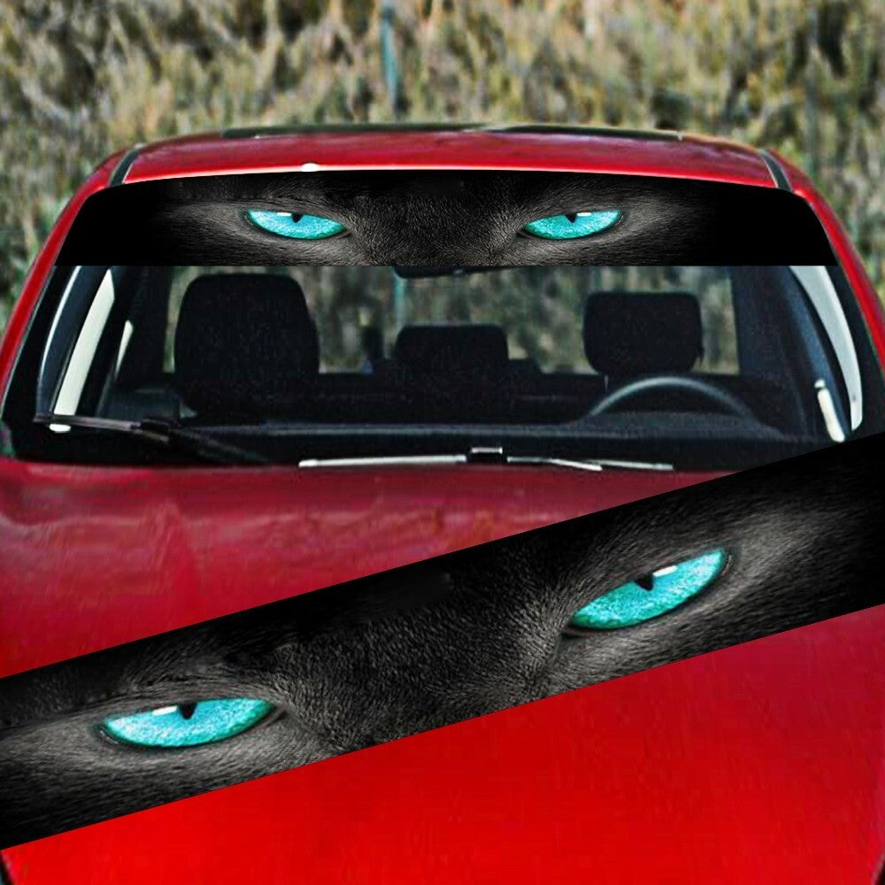 3D Blue Eye Shadow Graphic Vinyl Sticker Car Rear Window Decal Waterproof Trim