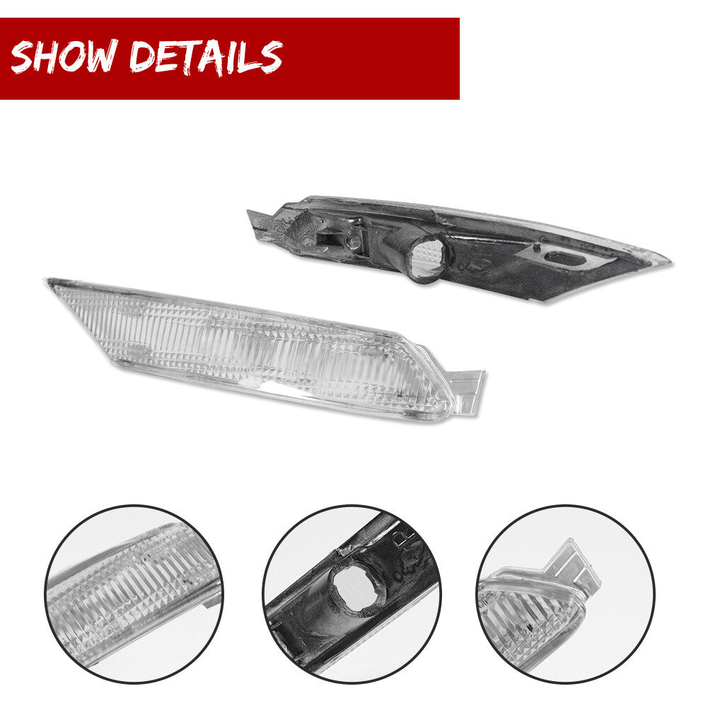 Suitable for 04-08 for Mazda RX-8 RX8 OE style transparent chrome front marker light housing- v