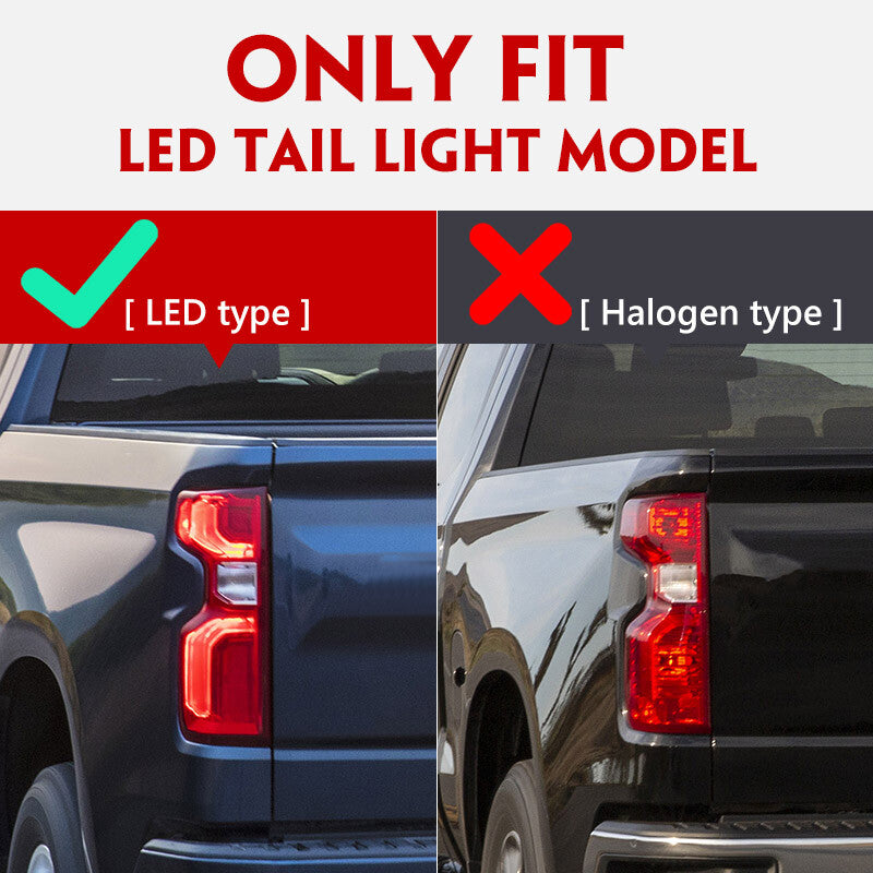 For 2019 - 2023 for Silverado 1500 LED Type Tail Light Brake Light Driver Left - v