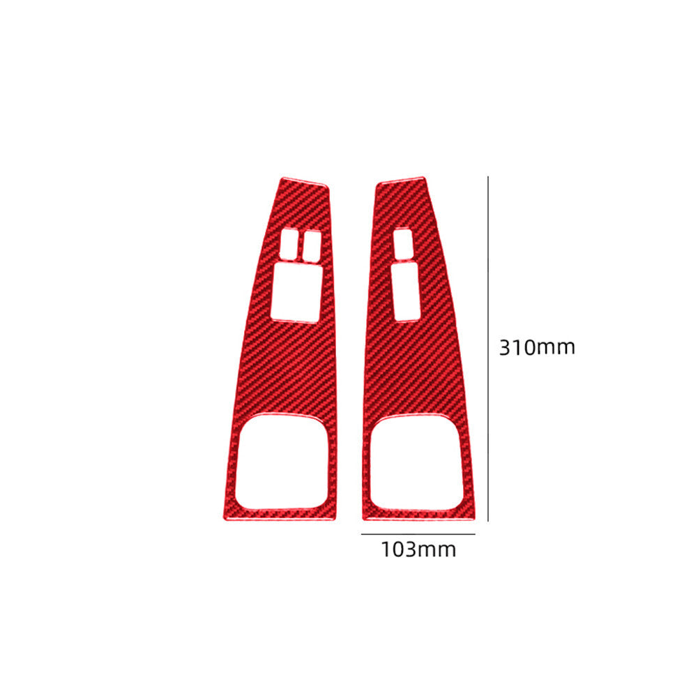 2Pcs Carbon Fiber Cheat Heated Button Sticker Trim Cover for Honda for Civic Coupe v