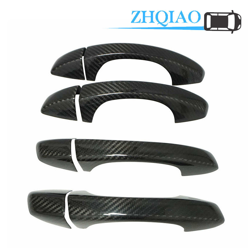 Carbon Fiber Side Door Handle Covers Trim Fit for GOLF 7 15-19