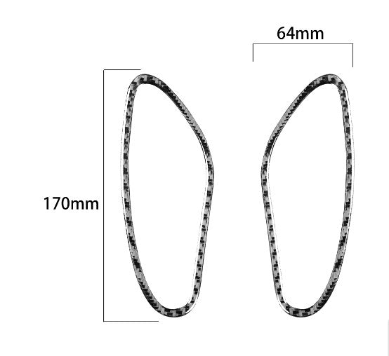 2PCS Carbon Fiber Door Handle Frame Interior Trim for BMW 650i M6 E63 2004-10