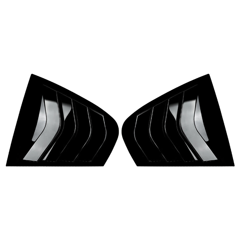 Rear Side Window Quarter Louver Trim Gloss Black for BMW 3 Series F30 2013-2019