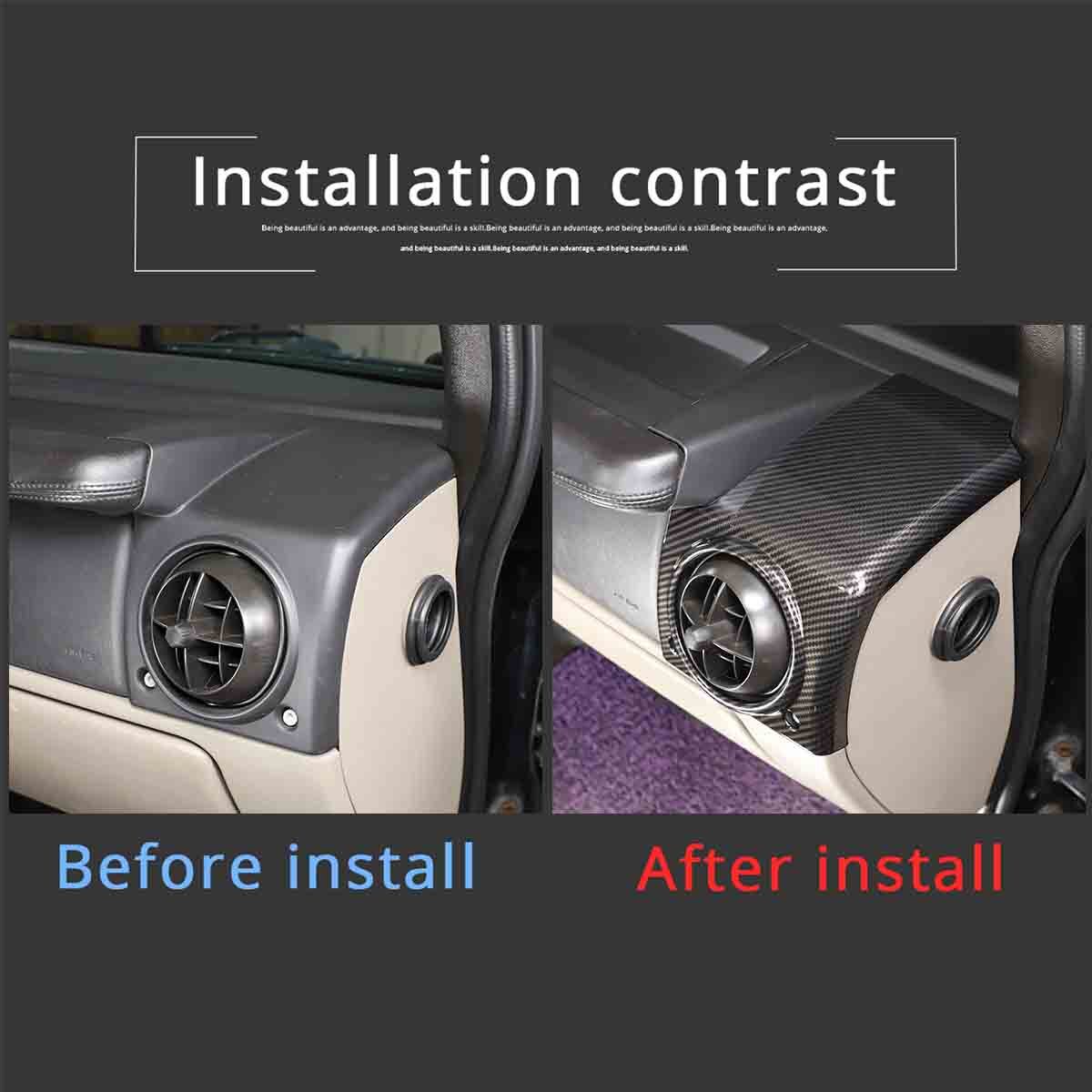 3-Piece Carbon Fiber Inner Vent Socket Cover Trim for Hummer H2 2003-2007 n