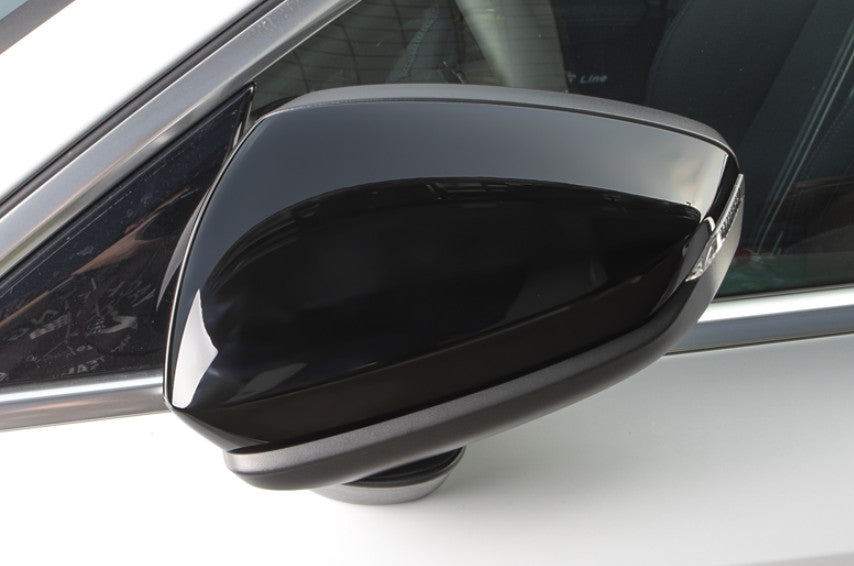 Fit for Audi A3 2022-23 ABS Bright Black Rear View Side Door Mirror Cover Cap 2X