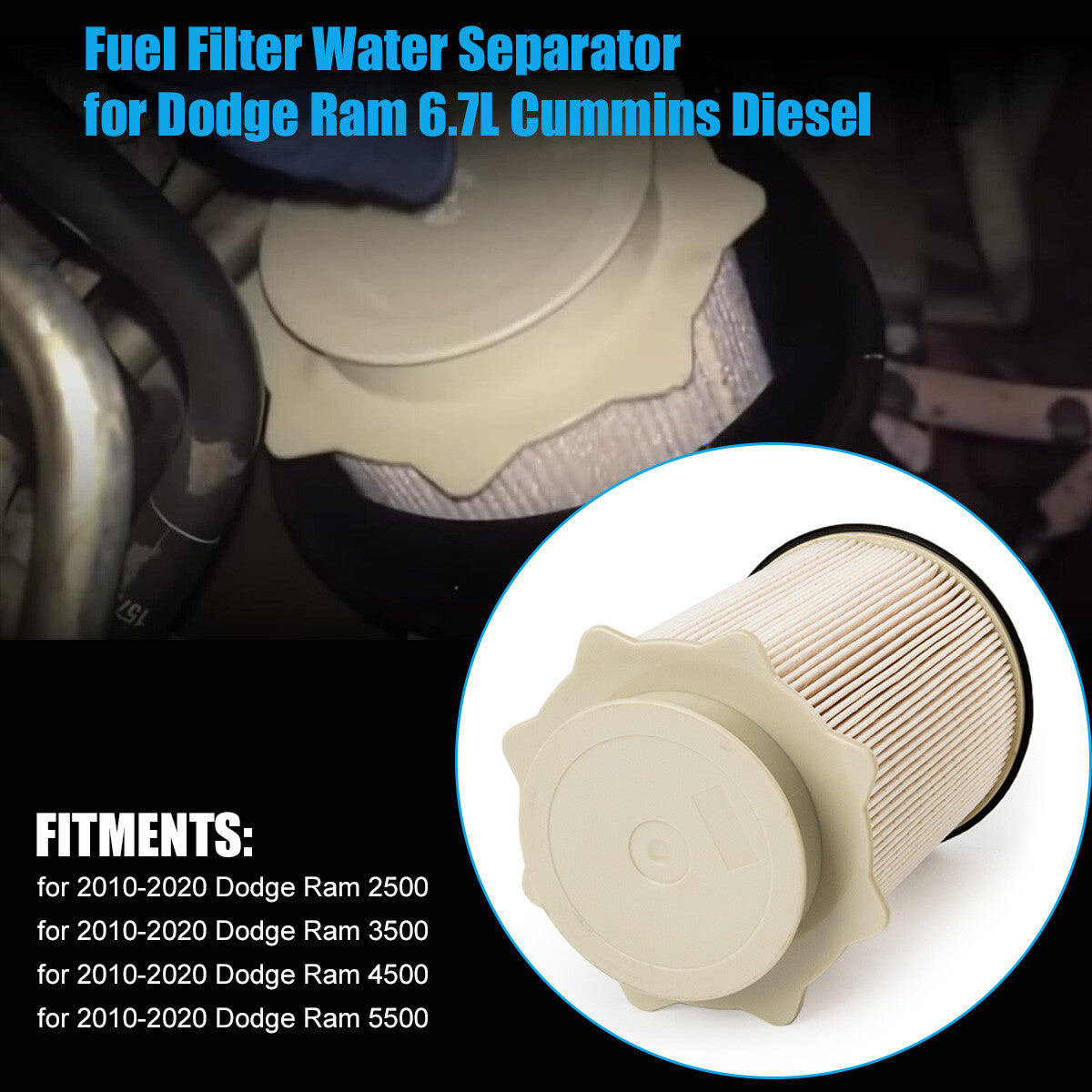 1xFuel Filter 68157291AA for Dodge for RAM 2500 3500 4500 5500 2019-2023 US Q