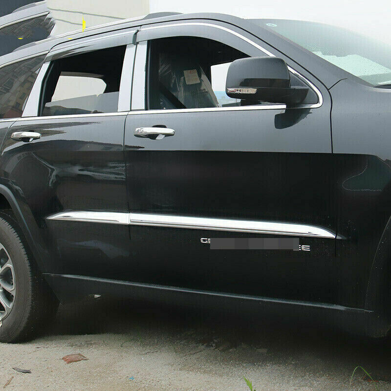 for Jeep Grand Cherokee 2011-21 Window Visors Sun Rain Guard Deflector W/Chrome