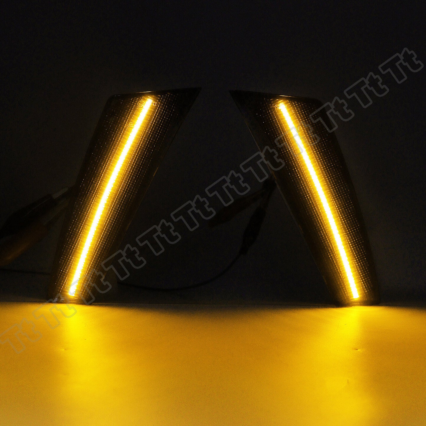 For 2008 - 2012 for Jeep Liberty Full LED Front Bumper Side Marker Signal Lights Smoked - v