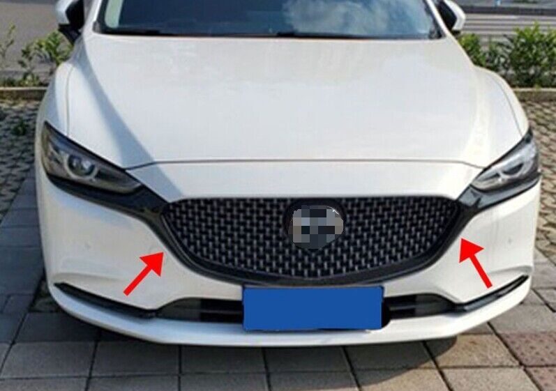 for Mazda 6 Atenza 2018-2021 Black Painted Front Side Center Mesh Grille Grills