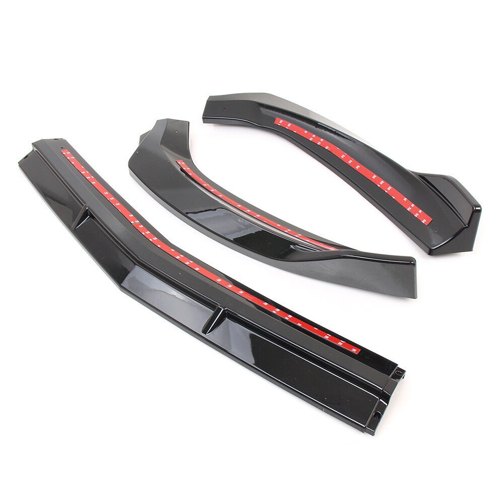 Front Bumper Lip Cover Trims Fit for Mercedes-Benz W117 2017-2019 Glossy Black