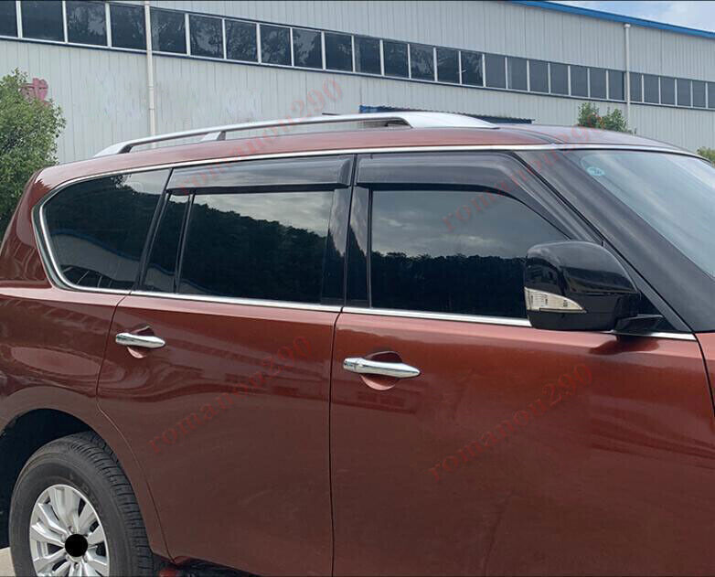 for Infiniti QX80 2014-2024 Smoke Window Wind Visor Rain Guard Vent Shade Shield
