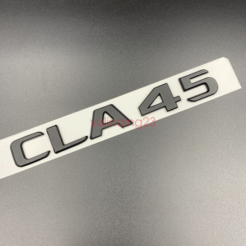 Matte Black CLA45 AMG TURBO 4 MATIC Trunk Badge Sticker