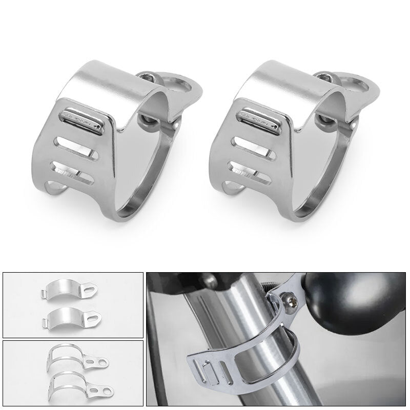 2X Motorcycle Turn Signal Light Mount Bracket Holder for 35-51mm Front Fork