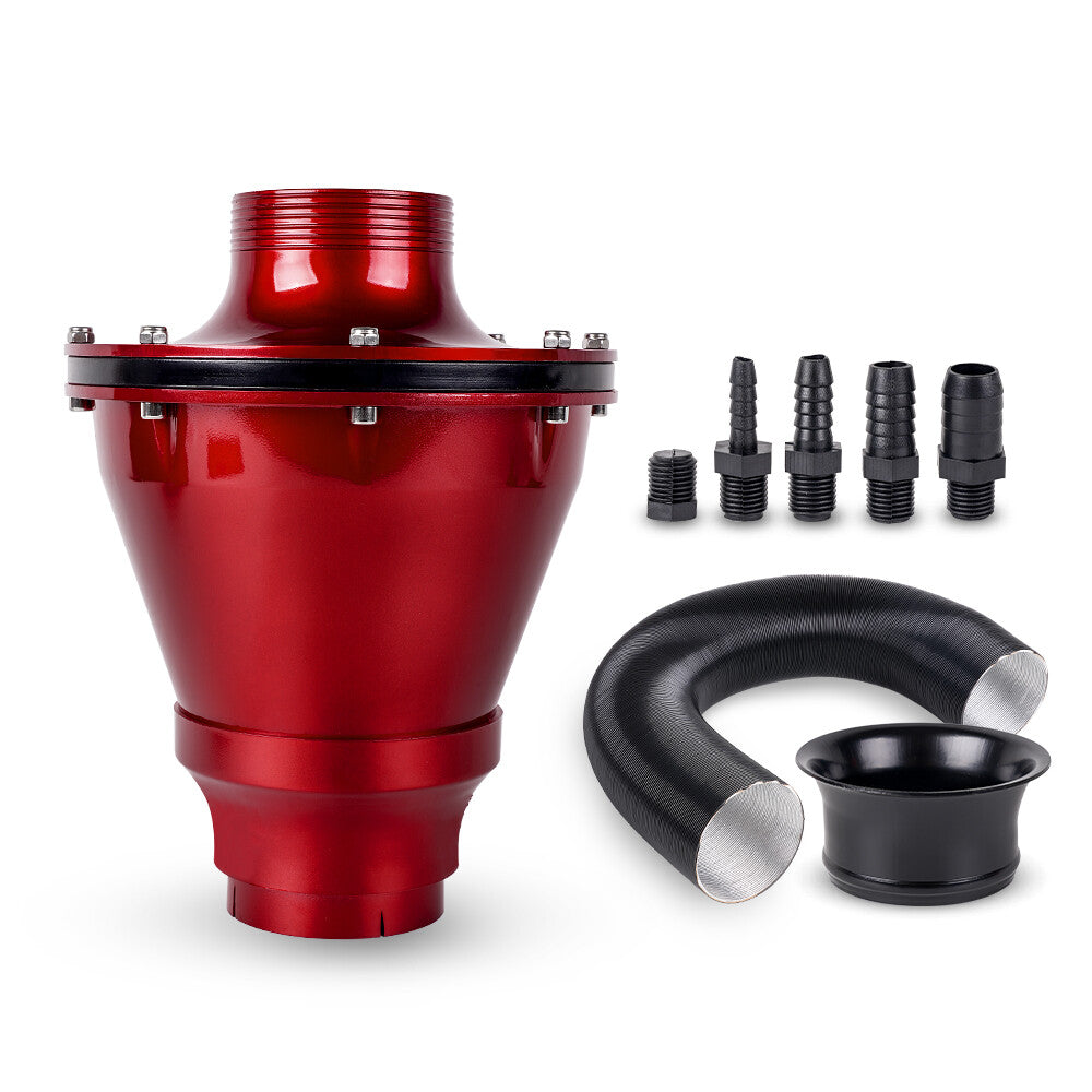 Cold Air Intake Induction Apollo Universal Kit With Air Box Filter Red Q