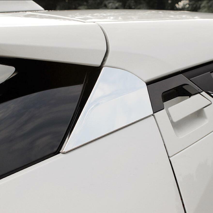 2X ABS Chrome Rear Window Spoilers Wing Cover Trim For 2018-2022 for Toyota CHR C-HR
