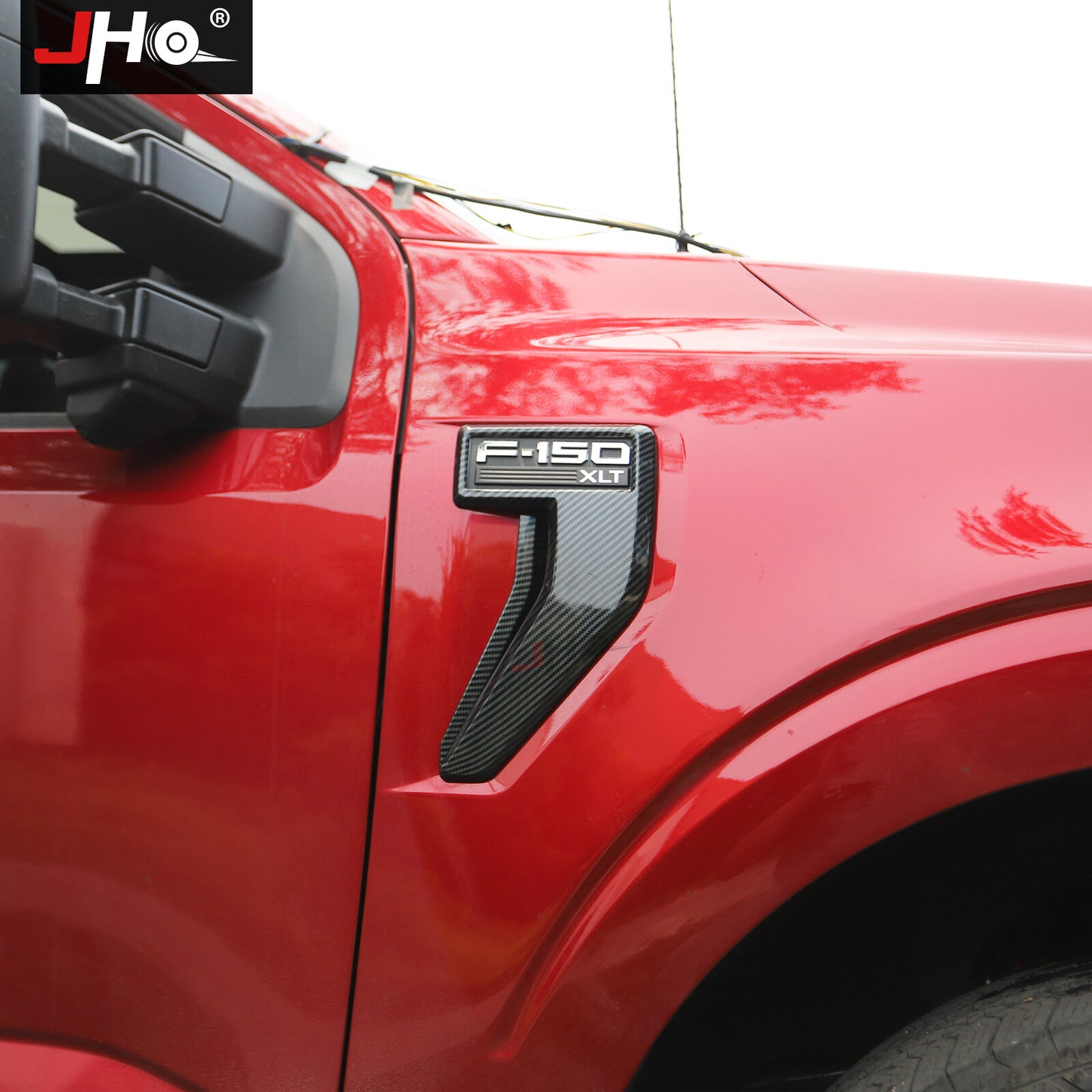 Carbon Fiber Car Front Fender Side Vent Cover Trim Frame for Ford F150 new