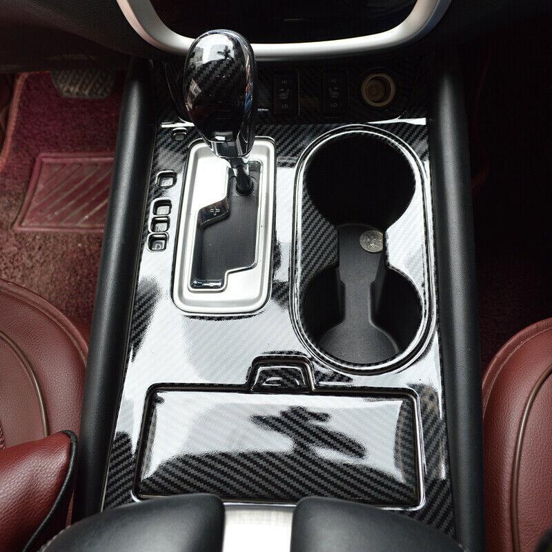 for Nissan Murano 2015-2021 Carbon Fiber Middle Console Gear Shift Frame Trim 2