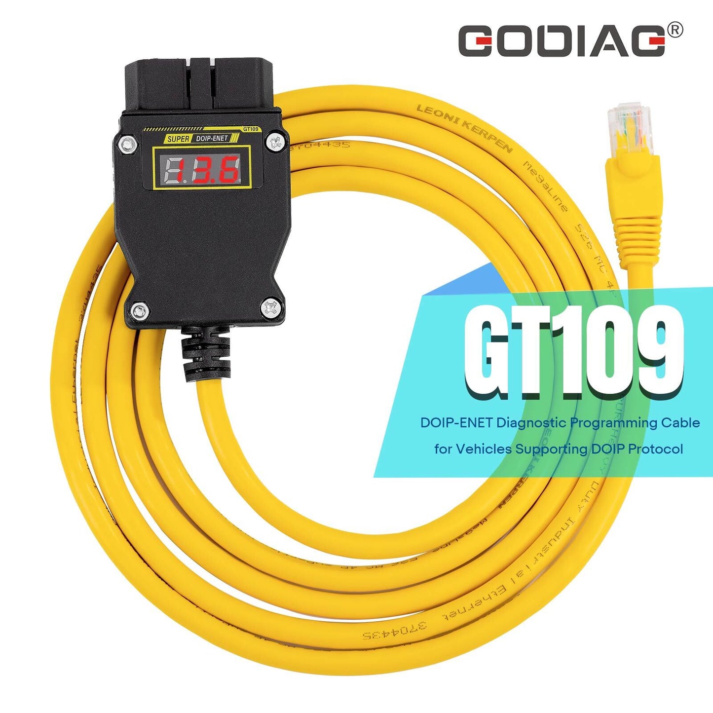 GODIAG GT109 DOIP-ENET Diagnostic Programming Cable Fit for Auto DOIP Protocol