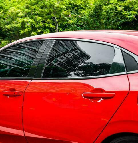 20X for Honda for Civic Hatchback 2017-2021 Carbon Fiber Car Window Strip Cover Trim