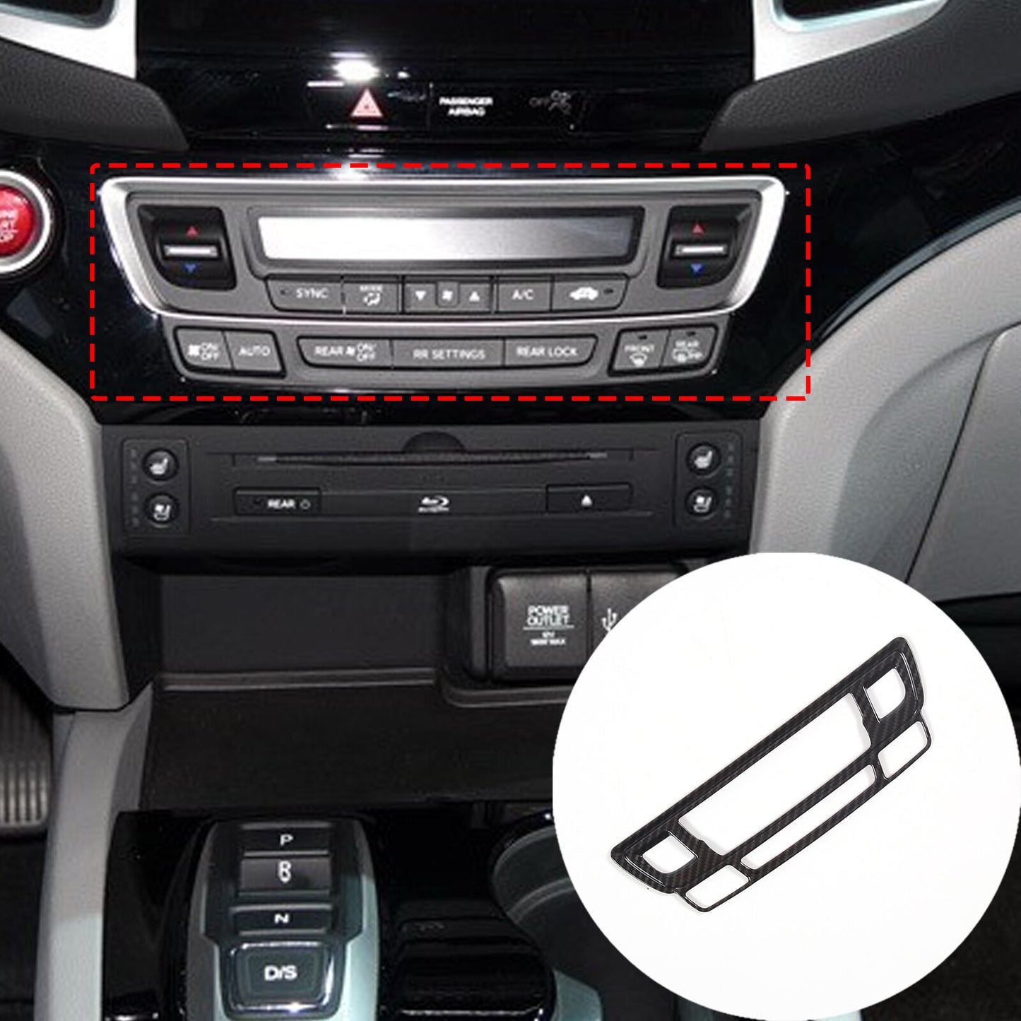 2-Pack Red Headlight Grille Vent Trim Cover Frame for Tundra 2022-23- v