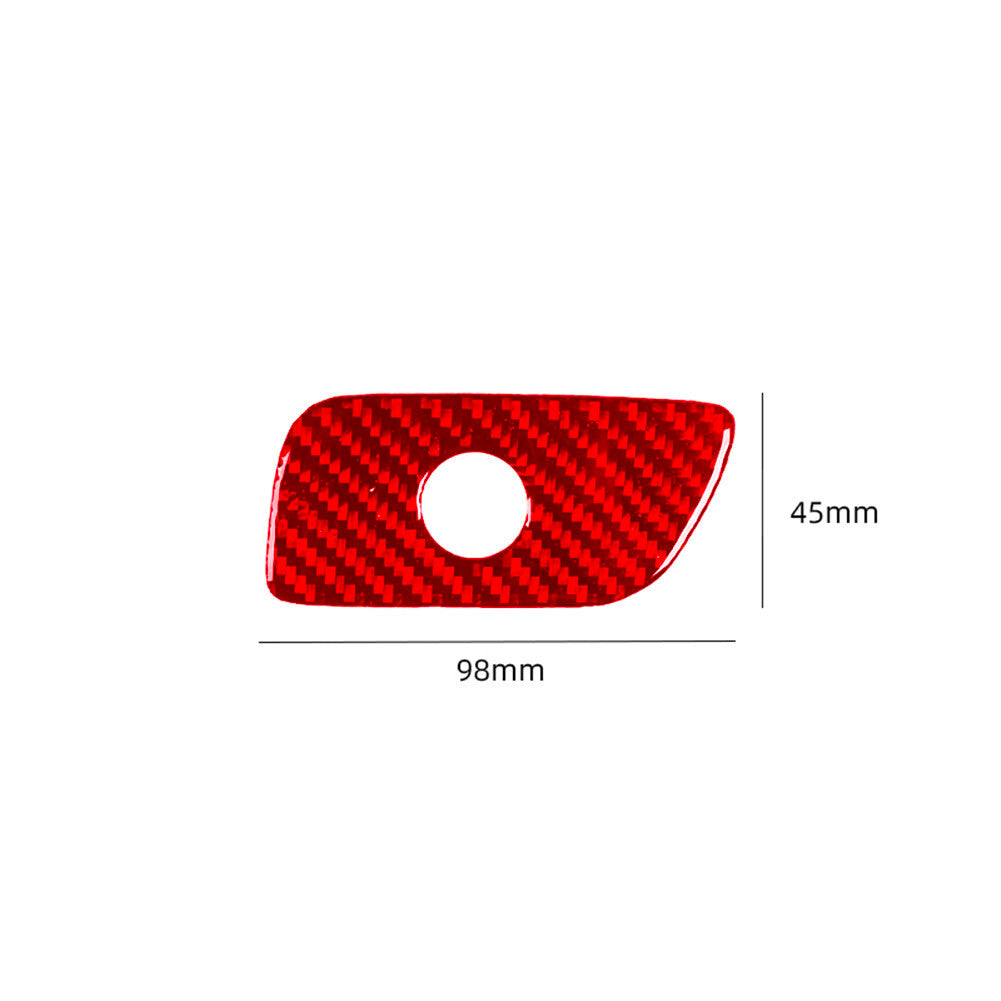 Red carbon fiber interior glove box and handle cover trim for Chrysler 200 (2015-2017)