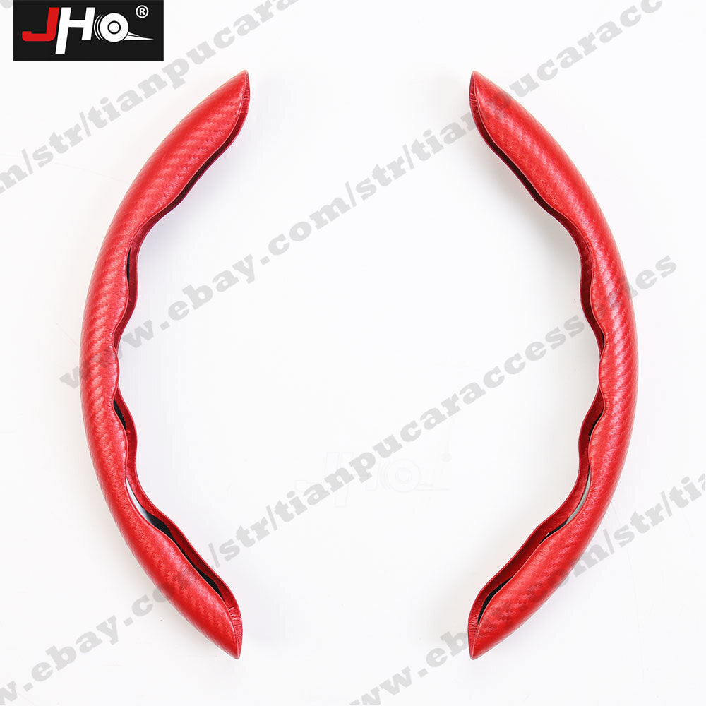 2x Universal Carbon Fiber Car Steering Wheel Booster Cover Accessories Non-Slip