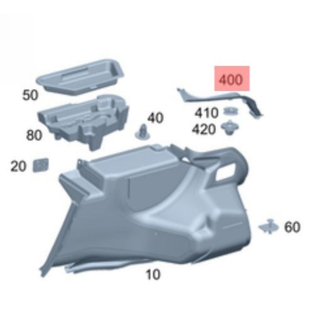 2066900302 Left Tailgate Trim for Mercedes-Benz C W206 2023 Q