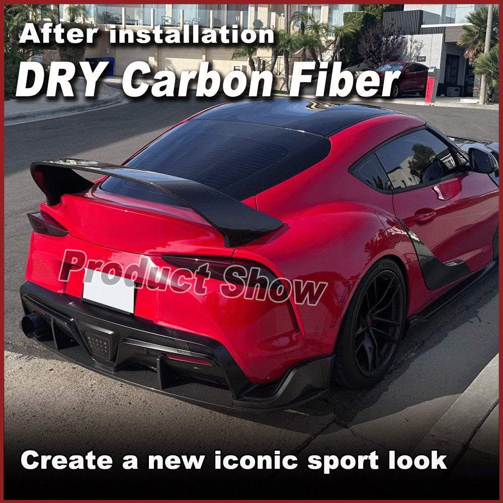 Fit for Toyota Supra A90 2019-2022 DRY Carbon Rear Bumper Diffuser Lip Spoiler