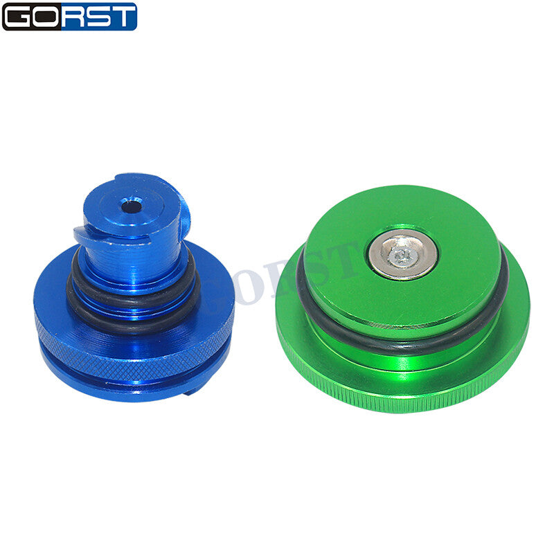Green Billet Fuel Cap and Blue DEF Cap for Dodge for Ram 2500 3500 for v