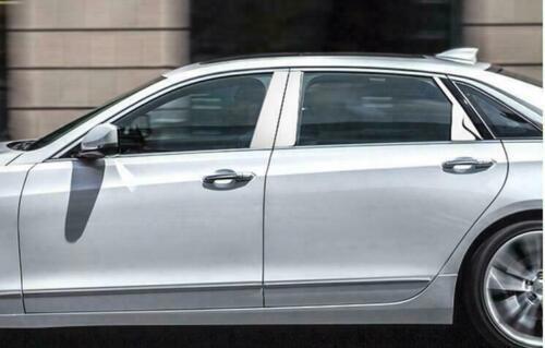 6P for Cadillac CT6 2016-2019 Chrome Stainless Window BC Pillar Posts Cover Trim