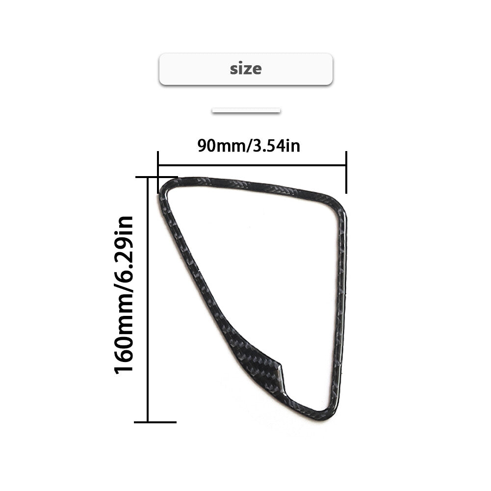 2Pcs Carbon Fiber Front Door Handle Frame Cover Trim for Honda Odyssey 2005-2010