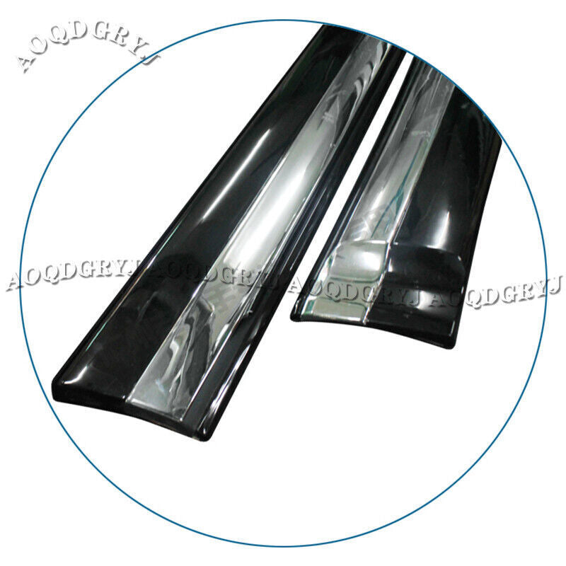 Glossy Black Side Door Body Molding Strips for LEXUS LX570 2008-15 W/Chrome Trim