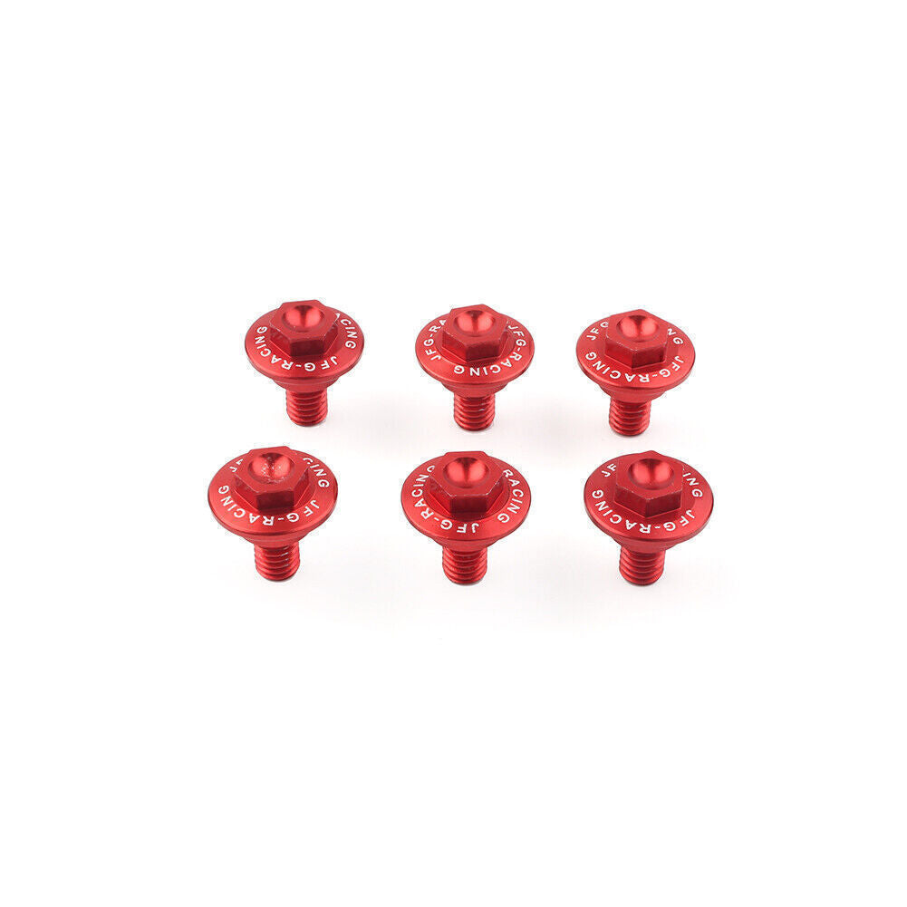 6x Red Front Fork Guard Bolts Screw Fit for Honda CR125 250 CRF250R 250X 450R